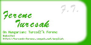 ferenc turcsak business card